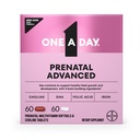 Jeden deň prenatálne pokročilé prenatálne vitamíny s kyselinou listovou, cholín, DHA a železo, tehotenstvo Vitamíny pre ženy na podporu vývoja dieťaťa, 60+60 Ct (120 celkový súbor) (Backaging May Vary)