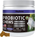 Cat Probiotic, Chews for Gut and Immune Health, Cats Probiotic Supplement for Cat Digestive Support, Healthy Digestion, Cat Coscape and Diarea Relief (Salmon, 120 Chews)
