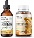 Wild & Organic Turecko chvost Tinture 4 fl oz & Lion's Mane Gummies