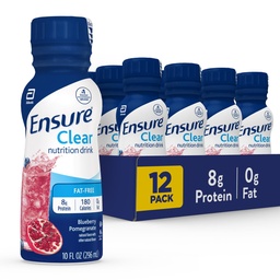 Zaistiť tekuté Clear Nutrition Drink, 0g tuku, 8g proteínu, čučoriedkové granátové jablko, 10 Fl Oz (Pack of 12), Fľaša, bezlepkový