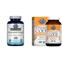 Záhrada života Dr. Formulovaný Advanced Omega Rybí olej a surový vitamínový kód Vitamín C, 120 Veg kapsuly
