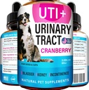 Mačka a pes UTI liečba - UTI medicína a močové tract infekcie liečba pre domáce zvieratá - Podpora obličiek - Regulácia močového mechúra pre psy inkontinencia - Cat UTI Remedy - Cranberry doplnok - US Made - 2fl.oz