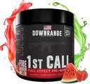 DownRange 1. Call Pre Cvičenie Powder, Preworkout pre mužov a ženy, Aminokyseliny Beta Alanín a kofeín pre Pumpa, Energia a Focus Support, 30 Servírovanie (jahodový melón)
