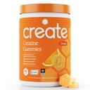Creatin monohydrate Gumies pre mužov a ženy, Boost Focus, sila, a vytrvalosť, Anti-Melting Formula, Vegan, Gluten-Free, Non-GMO, 1,5 g kreatínu na Gummy (Orange, 90 ct)