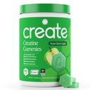 Monohydrát kreatínu Gummy pre mužov a ženy - Boost Focus, sila, a vytrvalosť, Anti-Melting Formula, Vegan, Gluten-Free, Non-GMO, 1,5 Gram Creatin per Gummy (Our Green Apple, 90 ct)