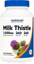 Nutricost Milk Thistle Extract 240 Kapsule od 240 Servings per Bottle - Vegan, GMO Free and Gluten Free
