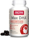 Jarrow Formula MaxDHA - 180 Softgels - Fish Oil s vysokou čistotou - Doplnok podporuje zdravie mozgu a očí - Koncentrované v Omega-3 mastné kyseliny a obohatené v DHA - 90 Servisov