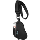Beautyflier Astma Inhaler Case Lanyard Holder Keychain Travel Handy Mini Bag pre dospelých a deti, Nezahŕňa inhalátor (čierna)