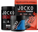 Jocko Fuel 3 balenie Bundle - Kreatín, Čokoládové arašidové maslo MOLK Protein, & Nitro Pop pre cvičenie