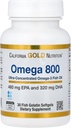 Kalifornia Gold Nutrition Omega 800 Ultra-Concentrated Omega-3 Fish Oil, kd-pur® Triglycerid Form, 30 Fish Želatína Softgels (1 000 mg per Softgel)