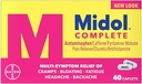 Midol Kompletná maximálna sila Bolesť Reliever Caplets 40 ea (Pack of 4)