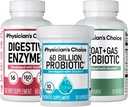CHOICE Gut Guardian Bundle: 60 Billion Probiotic 30ct + Bloat & Gas Probiotic 30ct + Digestive Enzymes 60ct