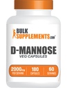 BulkSupplements.com D-Mannose Kapsule - D-Mannose Supplement, for Urinary Tract Support - Vegan & Gluten Free, 3 Kapsule per Serving (2000mg), 180 count (Pack of 1)