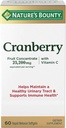 Prírodné Bounty Cranberry Dietary Supplement, podporuje močové tract a Immune Health, Softgels, 25,200 Mg, 60 Ct