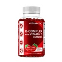 Vitamatický vitamín B komplex Gumies s vitamínom C a inozitol - prírodná jahodová chuť - 60 Gumiem (1 fľaša)
