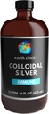 Earth Clinic ® Koloidné striebro 20 PPM, 16oz (473ml), Veľká fľaša z jantárového skla - Imunitná podpora