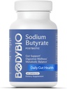 BodyBio Butyrate - Postbiotikum pre zdravie Gut, Podpora trávenia, Bloat, Gas & Zápcha Relief, Leay Gut Opravy - Sodík + Butyric acid Supplement pre GI Wellness