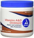 Dynarex Vitamíny A a D masť, masť s vitamínom A a vitamínom D chrániace kožu, pre pleťové vyrážky a poruchy, biele, 15 oz Jar