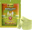 Mosquito Guard Repelent Bands / Bracelets (12 balenie) Vyrobené s prírodnými rastlinnými zložkami - Citronella, Citrongrass Oil. DEET Free