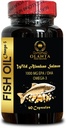 Wild Aljašský lososový olej - Omega 3 mastné kyseliny doplnky, podpora pamäte a zaostrenie doplnky - 1 fľaša 60 Softgels