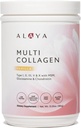 Alaya Multi Collagen Powder - Typ I, II, III, V, X Hydrolyzed Collagen Peptides Protein Powder Supplement with MSM + GC (Vanilla)
