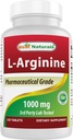 (Nová vylepšená formula) Najlepšie prírodné L-arginín 1000 mg 120 tabliet - Farmaceutická trieda L Arginin doplnok podporuje syntézu oxidu dusnatého