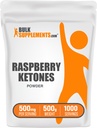 BulkSupplements.com Malinová Ketones Powder - Malinová Ketones Supplement, Antioxidant Zdroj - pre podporu energie, Gluten Free, 500mg per Serving, 500g (1,1 lbs) (Pack of 1)