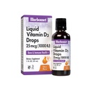 BlueBonnet Vitamín D3 1000 IU 25mcg Silné kosti a imunitná podpora doplnok - Tekuté vitamíny pre ženy a mužov - Lanolin VIT D kvapky s MCT olejom - non-GMO, Vegetarián - Citrus Flavor - 1 Fl Oz