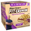 FITCRUNCH Snack Size Proteínové tyčinky, 6-Layer Baked Bar, 1g cukru, Gluten Free & Soft Cake Core (18 barov, Arašidové maslo a želé)