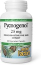 Prírodné faktory Pycnogenol 25 mg, Antioxidant Podpora pre zdravé starnutie, 60 kapsúl