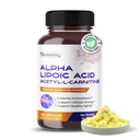 Alpha Kyselina lipoová Acetyl-L-karnitín - Podpora Čistenie močového mechúra, močových ciest zdravie - 180-dňový zdroj - Vyrobené v USA