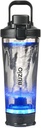 BUZIO Electric Protein Shaker fľaša, 24 oz Shake Blender fľaša, USB Dobíjateľné Blender fľaše pre proteínové zmesi Shaker poháre, prenosné veľké športové fľaše vody vyrobené s Tritan, čierna