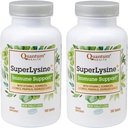 Quantum Health SuperLysine+ Advanced Formula Immune Suplement Lyzín 1500 mg, Vitamín C Echinacea Včela Propolis a cesnak bez zápachu - 180 tabliet (Stock of 2)