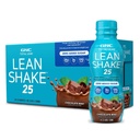 GNC Lean Shake 25 Bielkoviny Shake, klinicky preukázateľné riadenie hmotnosti, náhrada jedla, 25 g proteínu s nulovým prídavkom cukru, pripravený na pitie, čokoládová mäta, balenie 12