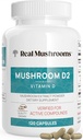 Skutočné Huby Vitamín D2 z Shiitake & Agaricus 
