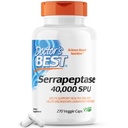 Najlepšie serrapeptáza, non-GMO, Gluten Free, Vegan, podporuje zdravé hriechy, 40.000 SPU, 270 gróf (Pack of 1)