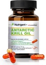 Antarktída Krill olej 350 mg, Tekuté naplnené organické kapsule, Omega-3 EPA, DHA, Astaxantín a fosfolipidy doplnok, Podpora srdca, mozog a spoločné zdravie, žiadne ryby dochuť, 30 Počet