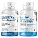 Prírodné fúzie Neuro Nac (NAC Ethyl Ester) & R Alpha Lipoic Acid 600mg (60ct)