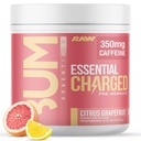RAW Prášok pred tréningom, Essential CHARGED (Citrus Grapefruit) - Doplnok pred tréningom pre mužov, ženy - Podpora Focus, Mood, Performance - Kofeín, Alpha-GPC, L-Citrulline, Beta Alanine (25 Servings)