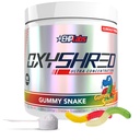 EHP Labs OxyShred Predcvičený prášok - Prášok pred cvičením s L glutamínom a Acetyl L karnitín, Energy Boost Drink - Gummy Snake, 60 Servings