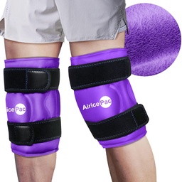 2 Ľadový balíček pre úľavu od bolesti kolena, opakovane použiteľný gélový zábal na poranenie, opuch, výmenu kolena chirurgia, Cold Compress Terapy for Artritída, Meniscus Tear a ACL, fialové