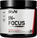 BARE VÝKONNOSTNÁ VÝKONNOSŤ, BPN in-Focus podpora mozgu doplnok, zlepšenie Focus & Energy, Alpha GPC, malinová citróna, 40 porcií