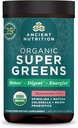 Staroveká výživa Supergreens Powder s probiotikami, Organic Watermelon Flavor Greens, vyrobené z reálneho ovocia, Zelenina a bylinky, na podporu trávenia a energie, 25 Servírovanie, 8.82oz