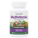 PrírodaPlus Detský sprievod chutí Multivitamín - Hroznová príchuť - 180 Tablety na zdieľanie zvierat, balenie po 2 - Podporuje zdravie a dobre Being - Vegetariánska, bez lepidla - 180 celkovej služby