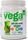 Vega Organic All-in-One Vegan Protein Powder, Plain Nesladené - Superfood Ingredients, Vitamíny pre Imunity Support, Keto Friendly, Pea Protein for Women & Men, 13.5 oz (Packaging May Vary)