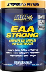 Maximum Human Performance Mhp Eaa Strong, Amino Acid Supplements, All 9 Essential Amino Acides, Bcaas, Electrolytes, Blue Raspberry, 1,2 libra