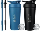 BlenderBottle Strada Shaker Cups s silikónové slamky, (2 24-Ounce fľaše a 2 slamky)