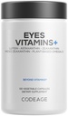 Codeage Eyes Vitamíny - AREDS 2 Based Formula Supplement - 2-Month Supply - Vitamíny A, C, E, Zinok, Lutein, Astaxantín, Zeaxantin, Eyebright, Marigold, Bulberry, Saffron, Omega-3-120 Kapsule