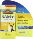 Nature Made SAM-e Complete 400 mg. tablet (Pomoc Podpora zdravá nálada a spoločné komfort) hodnota veľkosť 60 ct