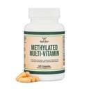 Metylovaný multivitamín (len metylované a aktívne vitamíny - Metylovaný B komplex s trimetylglycínom (TMG) a metylfolátom) (non-GMO, Gluten Free MTHFR Supplement) 120 kapsúl s dvojitým drevom